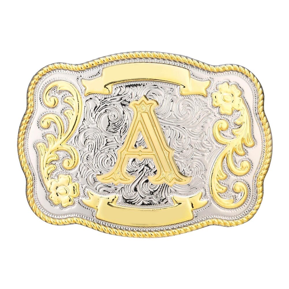 4095 Belt Buckle Western Cowboy Cowgirl Rodeo Vintage Initial Letter